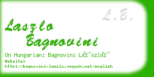 laszlo bagnovini business card